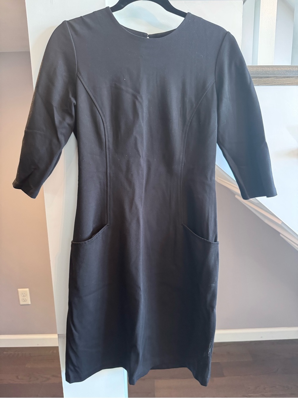 J. McLaughlin Black Midi Sheath Dress